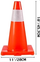 Traffic /Sport Cones with Reflective Stripes New