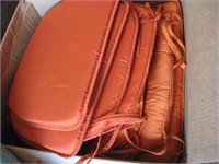 Orange chair pads