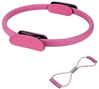Yoga exercise circle + Arm/Leg Band (13") Pink