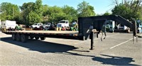 1983 Stoll 34' Gooseneck Flatbed Trailer w/ Ramps