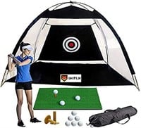 Golf Net with Golf Mat, 6 Golf Balls and 2 Tees