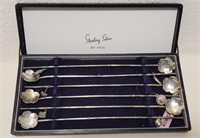 (6) Sterling Silver Stirring Spoons Set In Box