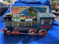 Vintage B.O. Western Locomotive Tin Toy