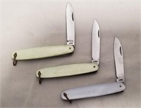 (3) Vintage Lark Pocket Knife