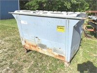 Dumpster 66x42x48, Missing One Caster Wheel