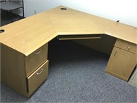 Corner Desk And File Credenza