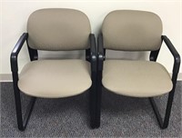2 Upholstered Straight Chairs