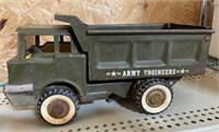 Vintage Structo Army Dump Truck