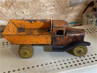 Antique Press Steel Toy Dump Truck