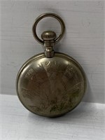 Pocket Watch Case Only. Silver-tone Metal.