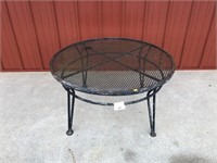 Metal Circular Patio End Table