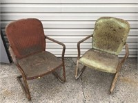 (2) Metal Arm Chairs