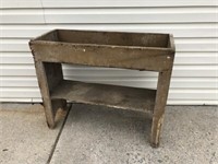 Antique Homemade Dry Sink with Well and Shelf