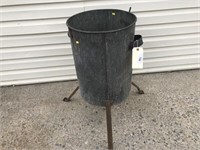 Early Zinc 3-Legged Pot