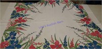 Antique table cloth with flaws