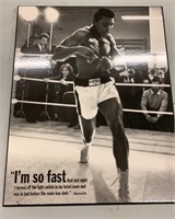 Mohammad Ali " Im So Fast" Hardboard Poster