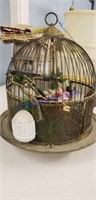 Antique brass bird cage