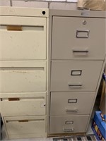 Pair of Letter Size Metal Filing Cabinets