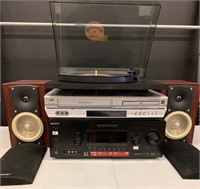 Stereo Lot-Turntable-Sony Receiver-DVD and Speaker