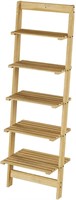 Lavish Home 5-Tier Ladder Blonde Wood Storage