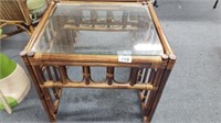 MATCHING GLASS TOP END TABLE