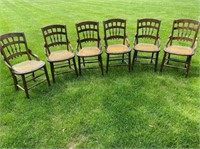 SIX ANTIQUE DINING ROOM CHAIRS