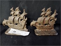 (2) Early Ship Form Bookends