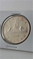 1936 Canada Silver Dollar High Grade