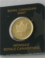 1 Gram Pure Gold Royal Canadian Mint 2014 - NO TAX