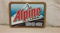 Metal Alpine Lager Sign