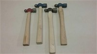 Four Ball Peen Hammers W/ New Handles