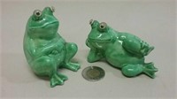 Vintage Googly Eye Green Frog S&P Shakers