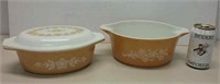 Two Pyrex Dishes - One Lidded