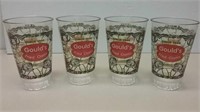 Four Gould's Fried Clams Shediac Coke Glasses