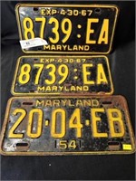 Maryland License Plates