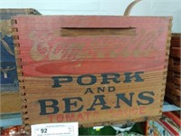 Vintage Campbell's Pork and Bean Wooden Crate