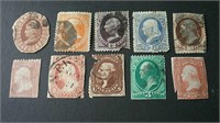 10 Early US Stamps