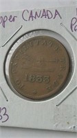1833 Upper Canada Half Penny Token F-12