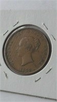 Nice Grade 1854 New Brunswick Half Penny VF20