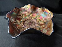 Holly Pattern Carnival Glass Dish