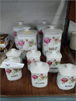 10 Piece German Chinaware Canister Set