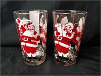 (2) Santa Clause Peanut Butter Glasses