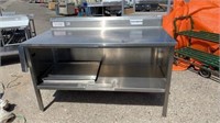 5’ x 29 1/2” stainless steel counter with under