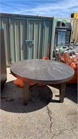 5’ round wooden dining table