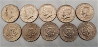 (10) 1972 Kennedy Half Dollars