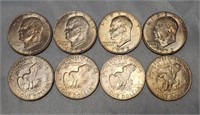 (8) 1972 Eisenhower Dollars