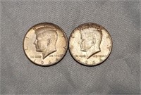 (2) 1964 Kennedy Half Dollars