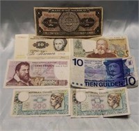 Pieces of Foreign Currency