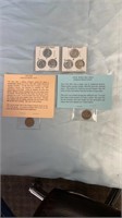 6 Steel War Pennies, Civil War Indian Head Cent,