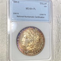 1888-S Morgan Silver Dollar NNC - MS64+ PL